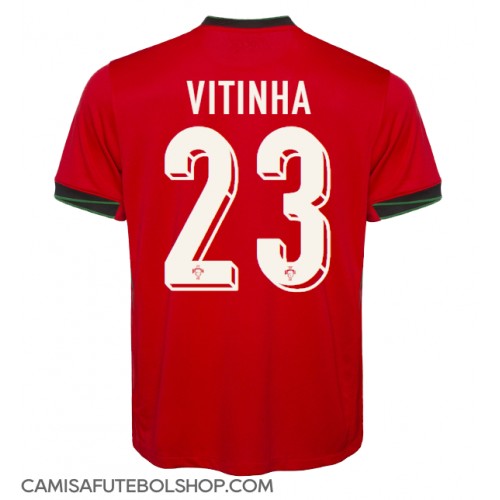 Camisa de time de futebol Portugal Vitinha #23 Replicas 1º Equipamento Europeu 2024 Manga Curta